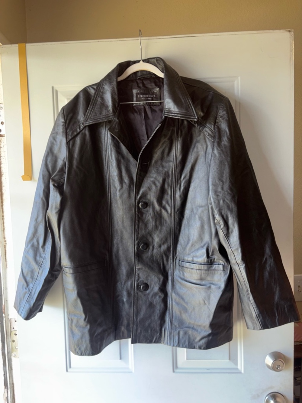 LeatherCult black leather jacket size L/XL
